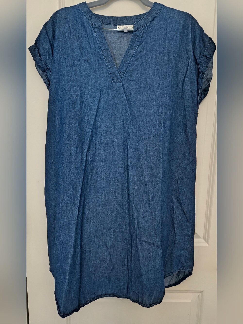 Bobbie Brooks Dark Blue Denim Ladies Shift Dress Size L